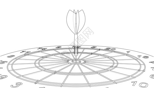 目标中的箭头 韦克托绘画草图插图煤炭闲暇飞镖优胜者创造力蓝图中心图片