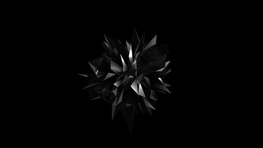 抽象的黑色分形几何元素数字多边形金字塔折纸三角形边缘钻石煤炭多面体计算机背景图片
