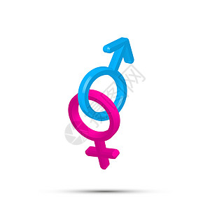 连接男性和女性性别图标上惠特图片
