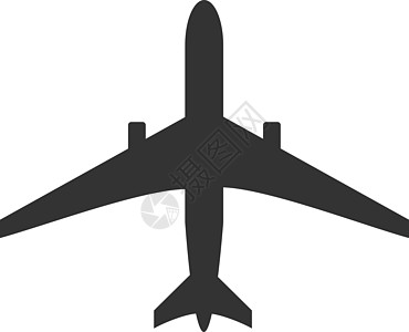背景上孤立的黑白平面图标 在深色的飞机 简单的插图符号旅行旅游天堂乘客技术航空公司运输天空假期航班图片