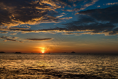 日出清晨越南天空海岸风景环境辉光全景蓝色太阳程序旅行橙子图片