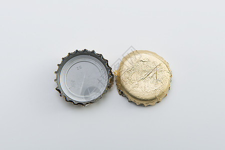 金属封盖玻璃收藏啤酒商品软木金子可乐包装宏观酒吧图片