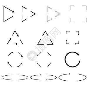 细箭头圆形三角形正方形图片