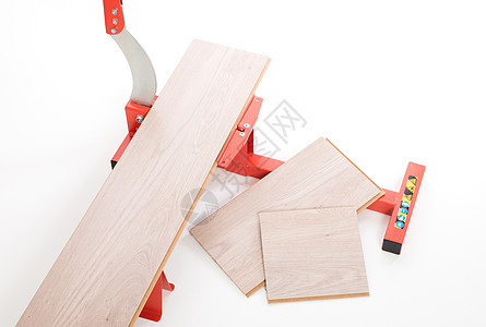 切割压层的红色工具工作职业房子木匠木地板安装刀具木头木工维修图片