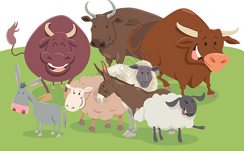 漫画农场动物角色组图片