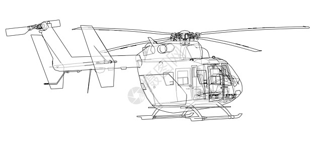 直升机外形图转子飞行员引擎航班直升飞机插图救援天线绘画运输图片