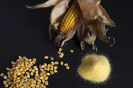 玉米角面粉麦片燕麦核心面包植物圆锥种子谷物阳光图片