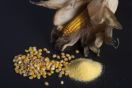 玉米角谷物宏观面粉小麦收成场地燕麦植物干草阳光图片