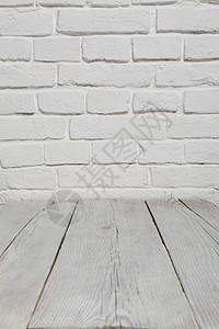 旧白砖墙和木地板背景石头风格木板地板木头古董装饰水平地面阁楼图片