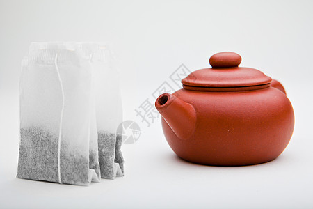 中国茶壶茶袋茶包市场茉莉花标签传统英语插图烹饪味道细绳图片