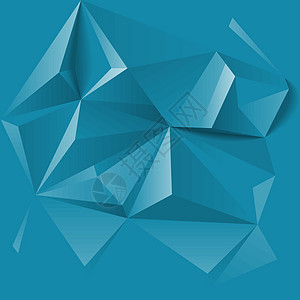 抽象多彩几何低聚背景插图多边形蓝色技术图片