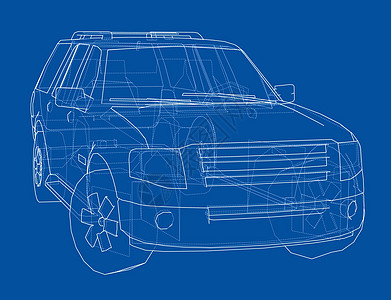 汽车 Suv 绘图轮廓 韦克托运输越野车插图检查草稿蓝图车辆车轮绘画卡车图片