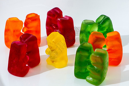 一对甜美熊和一只孤单熊的颜色孩子们甜点形状软糖食物糖果字母团体口香糖孤独图片