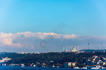 卡梅利卡是伊斯坦布尔最高山丘旅行天空蓝色建筑学文化景观建筑渡船火鸡旅游图片