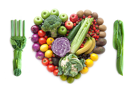 健康饮食菜花洋葱食品奇异果柠檬蔬菜黄瓜食物心形芹菜图片