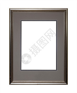 银相或带纸板垫的照片框金属木头构图风俗绘画摄影垫子风格奢华装饰背景图片