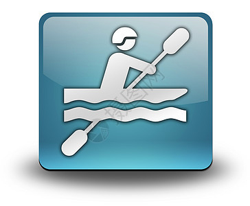图标 按钮 平方图 Kayaking皮艇冒险贴纸插图冲浪活动回旋象形激流游览背景图片