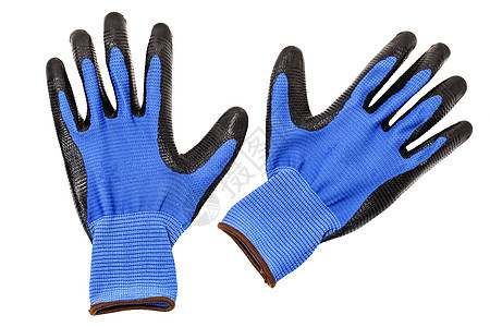 蓝色防护手套棉布工具劳动衣服家庭纺织品工业黑色建造手指图片