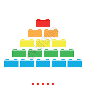 积木图标插图颜色填充样式图片