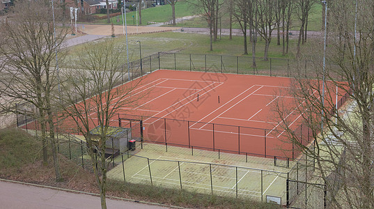 冬季的网球法庭图片