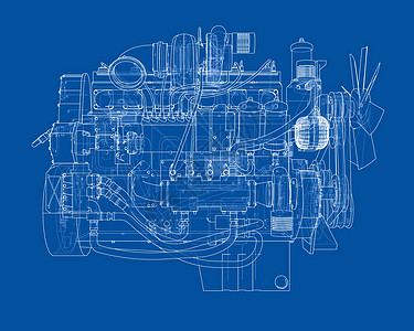 汽车引擎  3 的矢量渲染工程绘画金属床单机器蓝图标识发动机草图齿轮图片