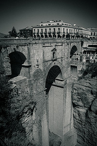 欧洲隆达市西班牙罗安达的一个峡谷场地乡村蓝色天空旅游国家风景照片农场旅行图片