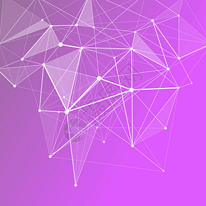 抽象多彩几何低聚背景紫色插图线条科学技术多边形图片