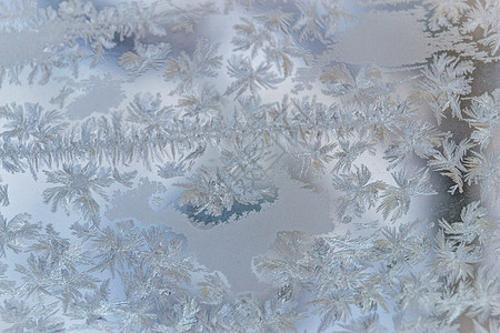 结冰的冰窗季节白色插图蓝色玻璃装饰品气候艺术水晶窗户图片