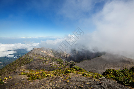 撞向火山口地质学旅行岩石爬坡土地地震国家力量火山远足背景图片