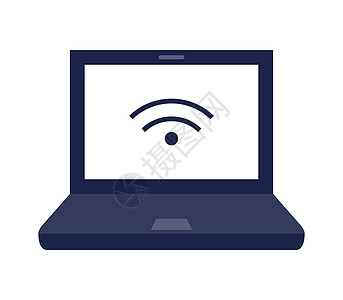 wifi 图标上网全球服务天线海浪信号电子网站热点插图背景图片