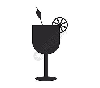 鸡尾酒图标饮料标识柠檬杯子插图瓶子玻璃啤酒酒精热带图片