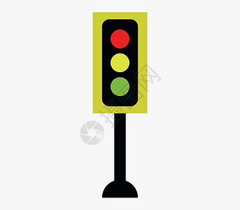 红绿灯图标控制禁令运输立交桥黄色绿色红色插图交通路口插画