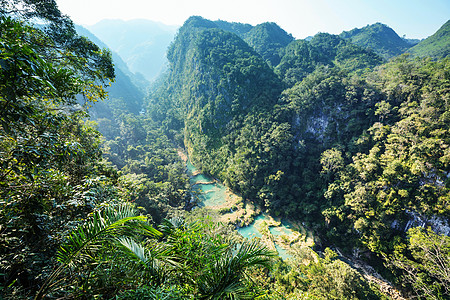 危地马拉的人才库石头液体国家旅游盆地地标旅行热带水池风景图片