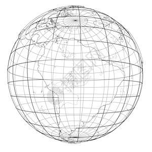 地球轮廓  3 的矢量渲染框架行星圆形世界圆圈轨道地理艺术生态互联网图片