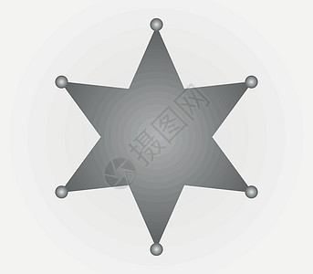 警长之星 ico徽章海报元帅荒野权威白色法律框架插图犯罪图片