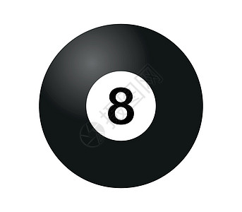 黑色台球 ico黄色白色运气圆形数字爱好运动游戏夹子闲暇图片