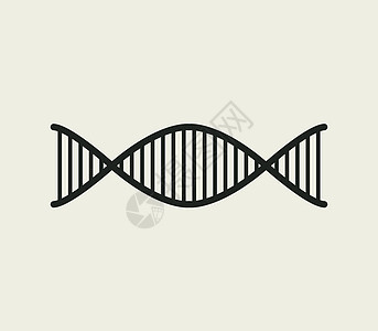 DNA 图标化学遗传基因组曲线生物白色黑色医疗健康技术图片