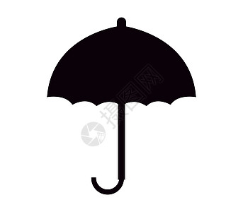 雨伞图标黑色天气气象图片