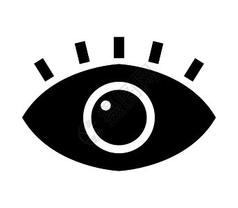 眼睛图标界面圆圈用户商业白色插图手表眼球镜片背景图片