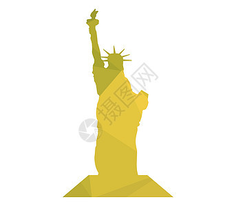自由女神像图标女性雕塑自由国家艺术贴纸标签地标纪念碑爱国图片