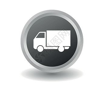 卡车图标黑色车辆货车汽车驾驶白色送货交通运输货物背景图片
