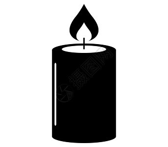 蜡烛图标灯芯空气石蜡烛光插图照明教会火焰烧伤信号图片