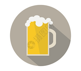 啤酒杯 ico灰色公司泡沫啤酒插图茶点咖啡店白色黑色玻璃背景图片