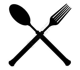 餐具图标厨房食物插图刀具勺子黑色桌子用餐午餐烹饪图片