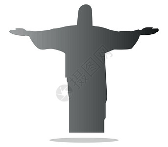 基督里约热内卢的图标画报雕像宗教地标扁平化旅行基督图片