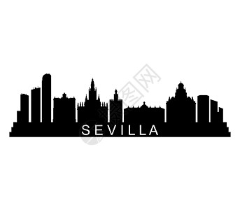 seville 天线商业旅游艺术建筑学全景地标建筑插图城市白色图片