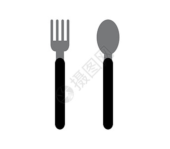 餐具图标早餐白色刀具插图餐厅菜单环境工具厨房午餐背景图片