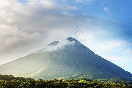 阿伦火山甘蔗公园踪迹游客衬套假期农场远足途径旅行图片