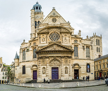巴黎圣爱蒂安杜蒙特教堂城市旅行建筑建筑学宗教天空地标历史性旅游纪念碑图片
