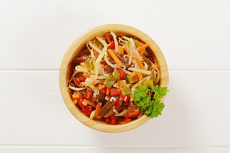 咸菜豆芽沙拉高架罐装蔬菜食物美食胡椒起动机图片